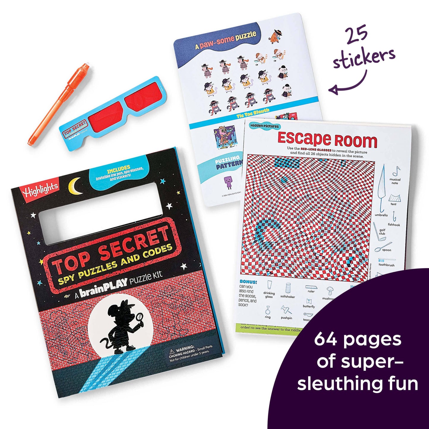 BrainPLAY Top Secret Spy Puzzles and Codes