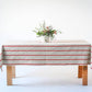 Red Striped Tablecloth
