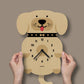 Puppy Pendulum Clock - Wood: Brown