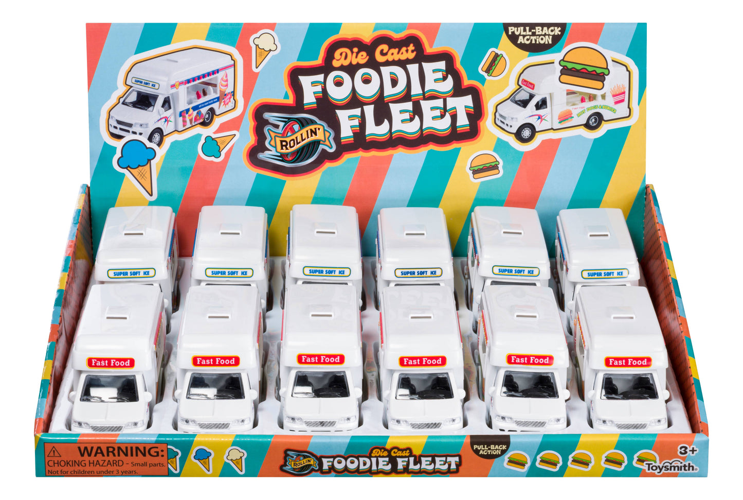 Toysmith Foodie Fleet Die-Cast Asst-Toy Food Trucks