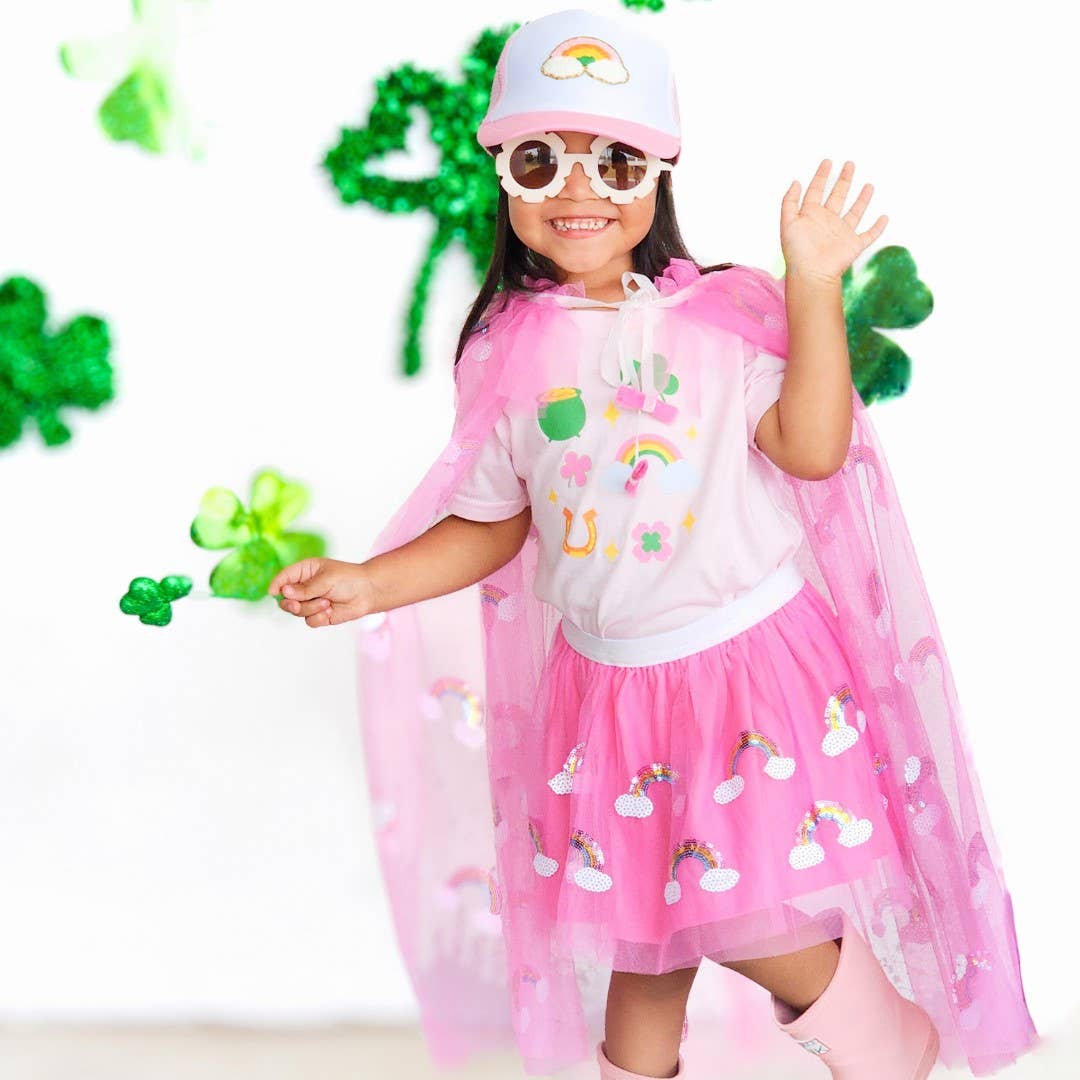 Rainbow Sequin Cape - Kids Dress Up Cape