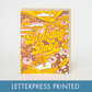 Birthday Babe Psychedelic Letterpress Greeting Card by Hello!Lucky