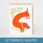 Wiener Birthday Dog Letterpress Greeting Card by Egg Press