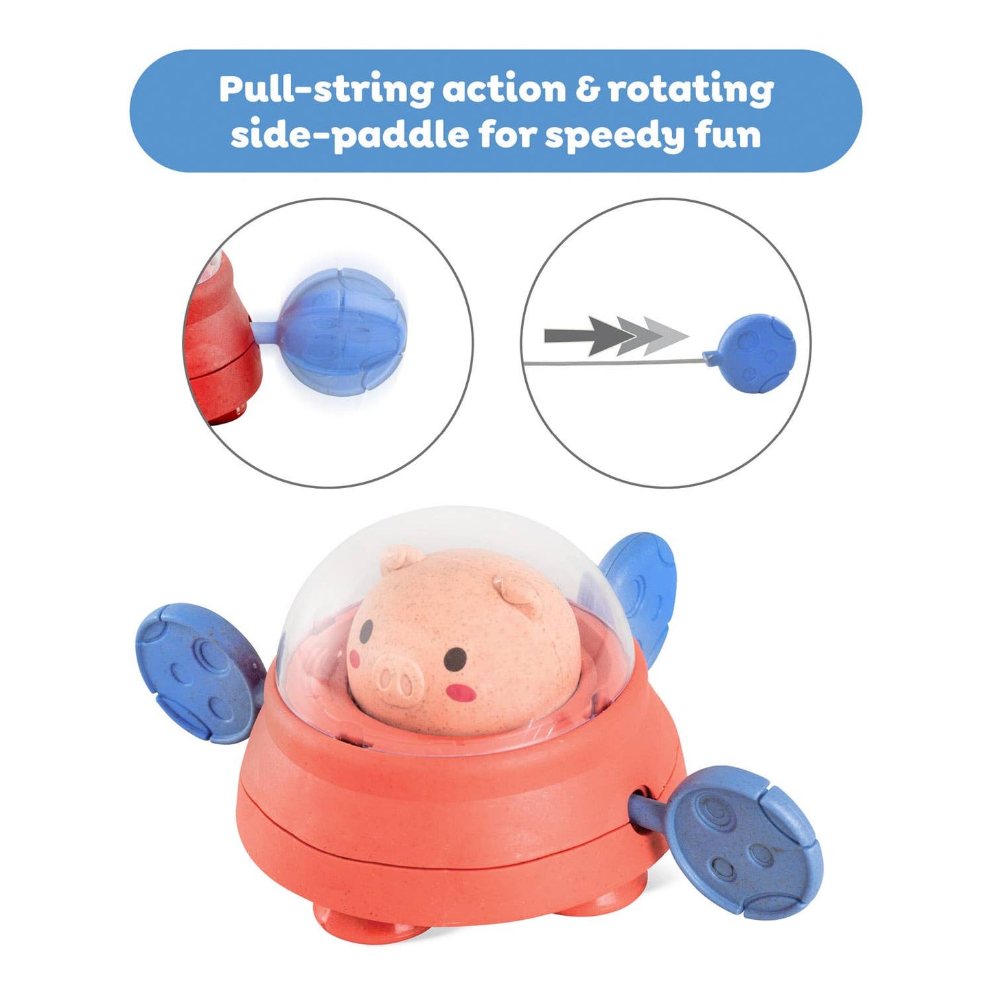 Bath Paddle Ship - Space Piggy