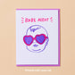 Letterpress New Baby Card—Babe Alert (Minimal, Cute)