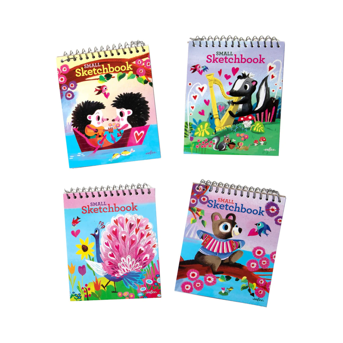 Small Heart Sketchbook with Cute Animals