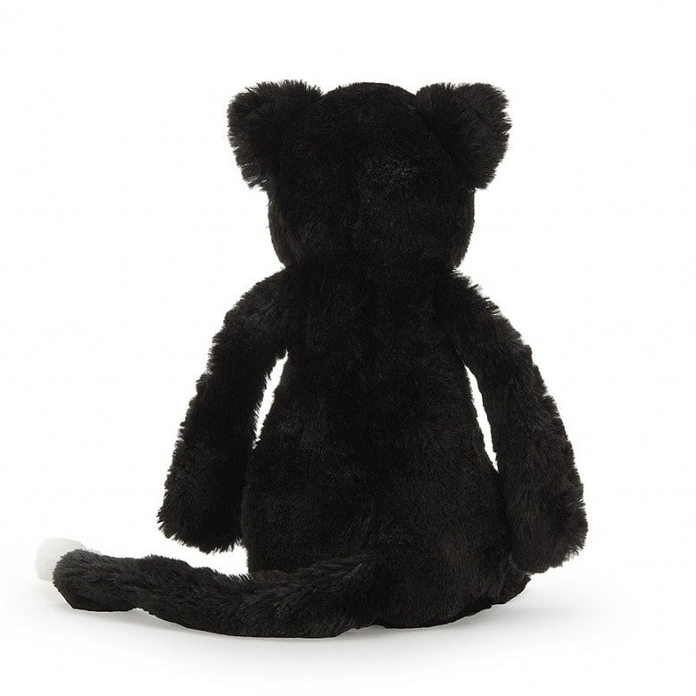 Bashful Black & White Kitten Original- Medium