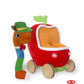LOWLY WORM SOFT TOY WITH APPLECAR