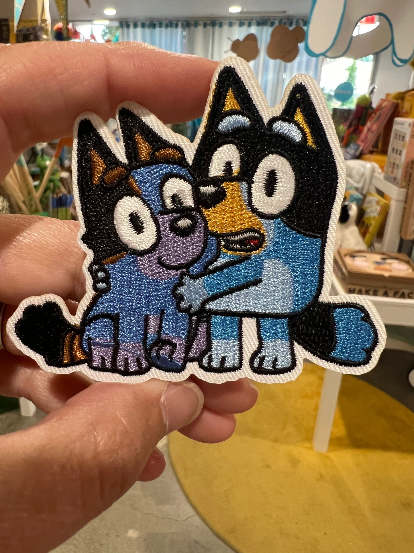 Bluey & Muffin Iron on Patch
