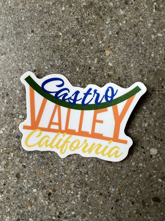 Vintage Castro Valley Sign Sticker