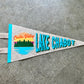 Lake Chabot Pennant 9x18 with turquoise blue eding