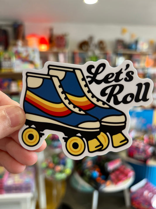 Let's Roll Skate Sticker