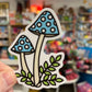 Blue Mushroom Stickers