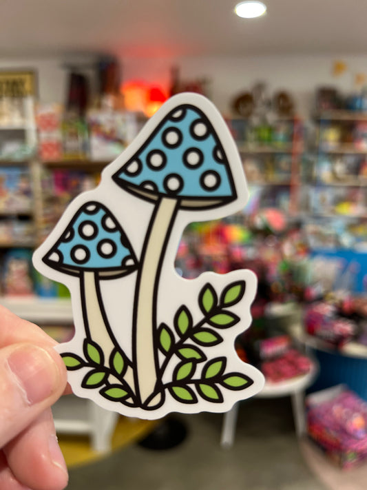 Blue Mushroom Stickers