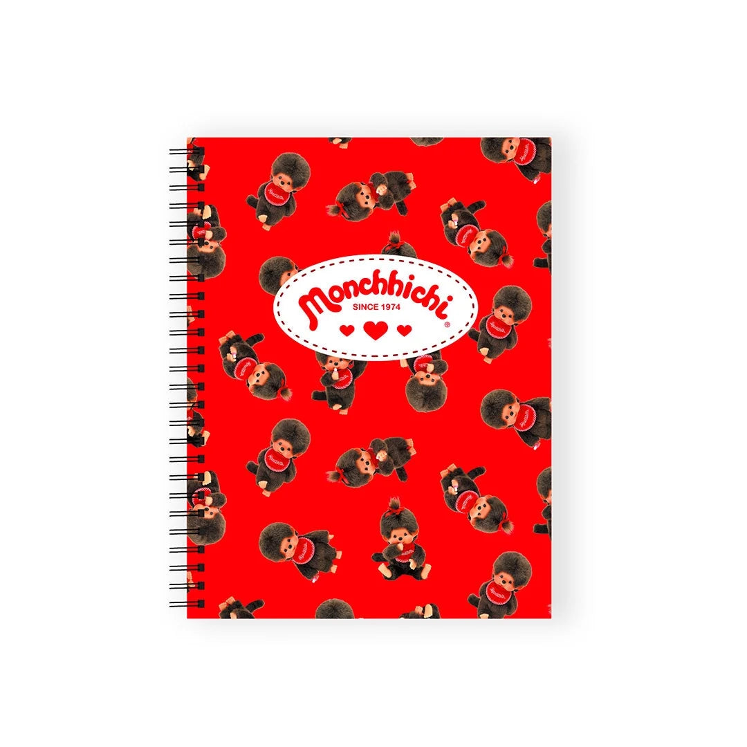 Monchhichi Red Spiral Notebook