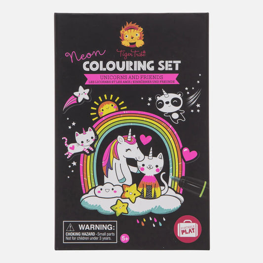 Neon Coloring Set- Unicorns