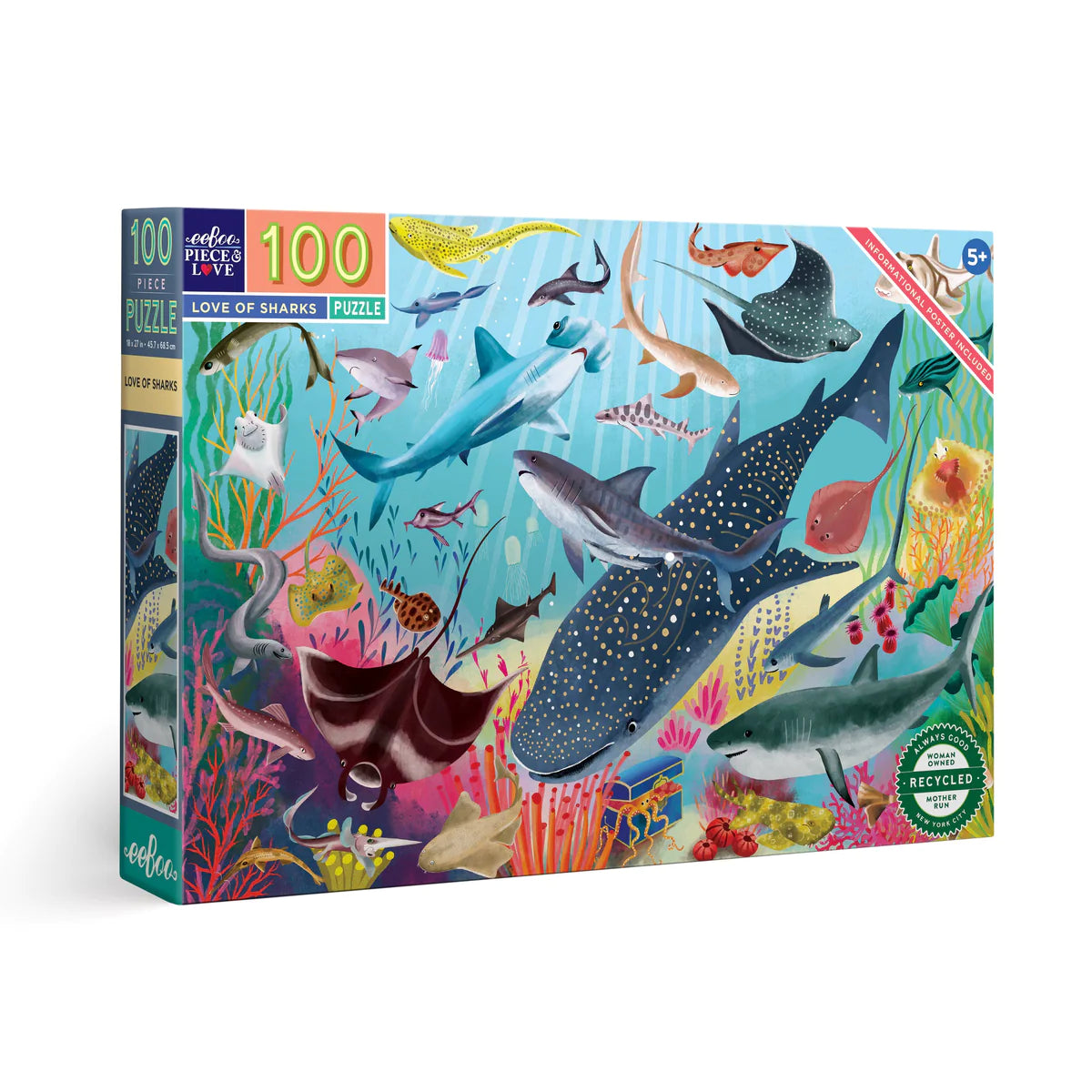 Love of Sharks 100 Piece Puzzle