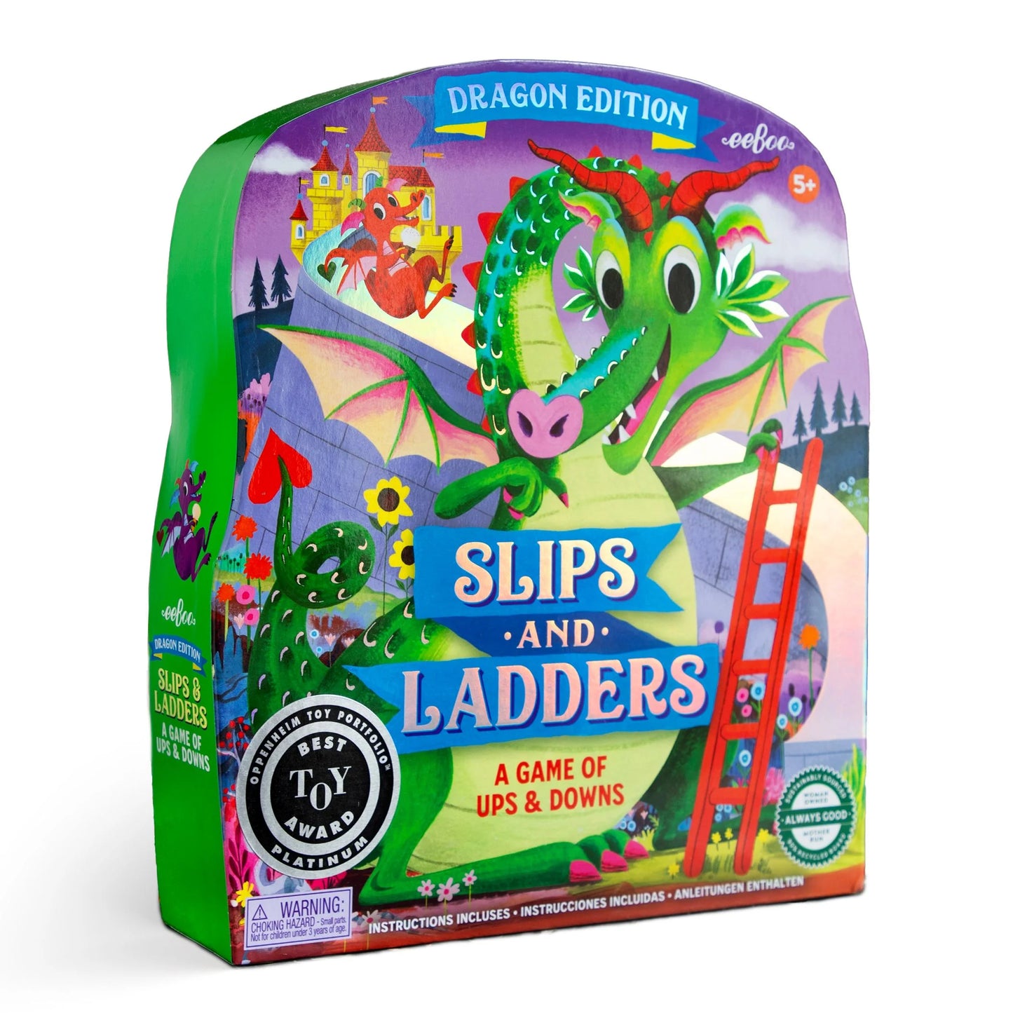 Slips & Ladders Dragon Shaped Game- Dragon Edition