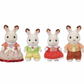 Calico Critter Chocolate Rabbit Family