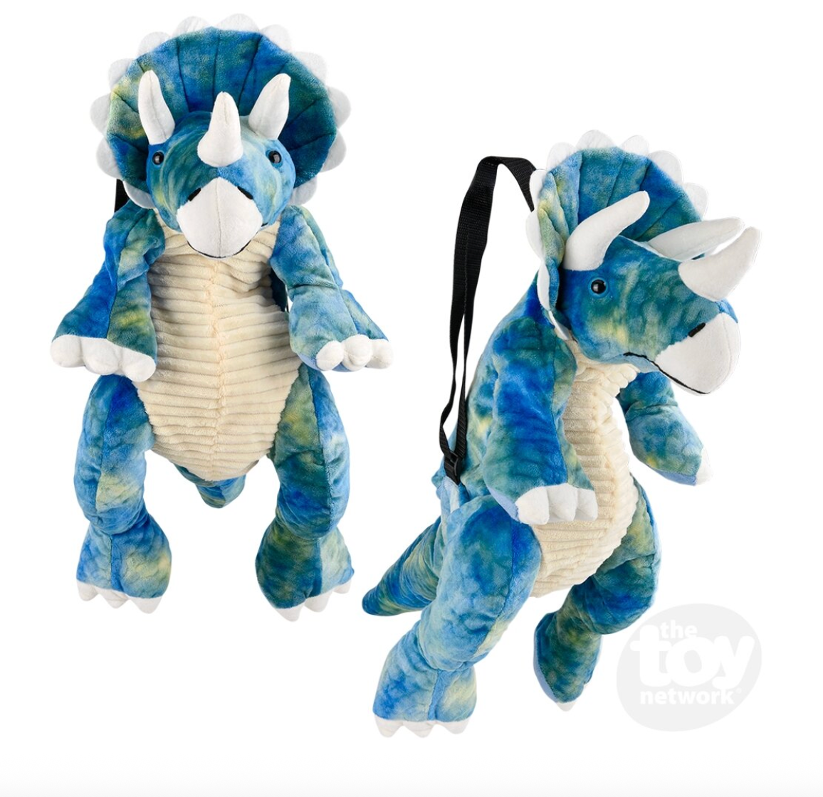 20" Blue Triceratops Backpack