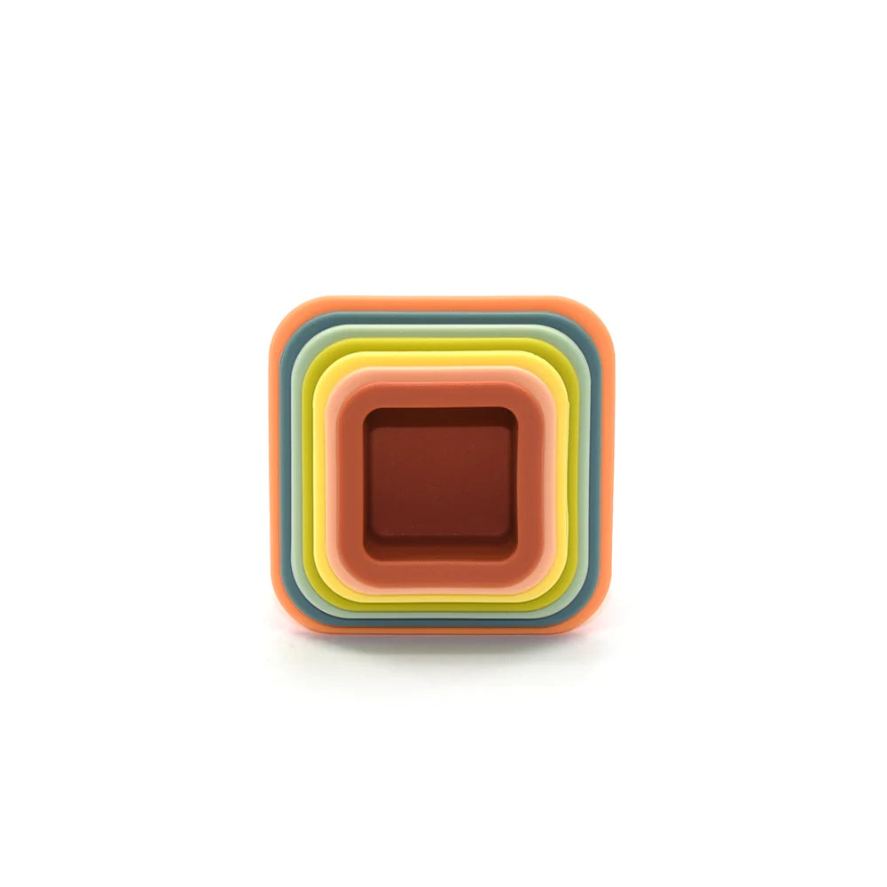 Square Stackable Cup Silicone Stacking Cups- Square – The Prize Booth
