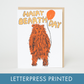 Birthday Bear Punny Letterpress Greeting Card by Egg Press