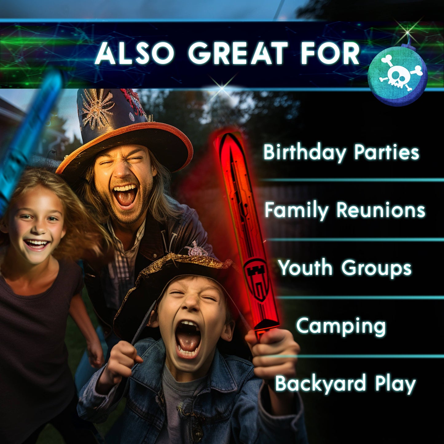 Glow Pirates - A Pirate Party Outdoor Game Set