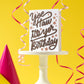 Letterpress Birthday  Card—Yee Haw (Lasso, Western)