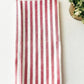 Red French Striped Dish Towel