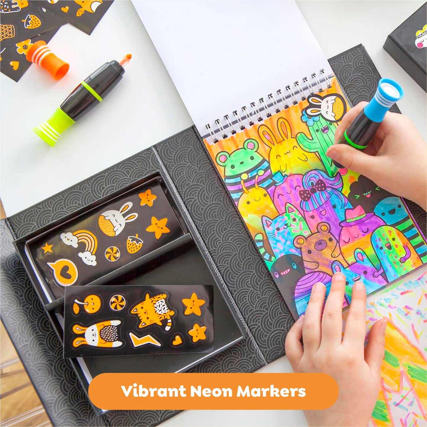 Neon Coloring Set - Glow Friends