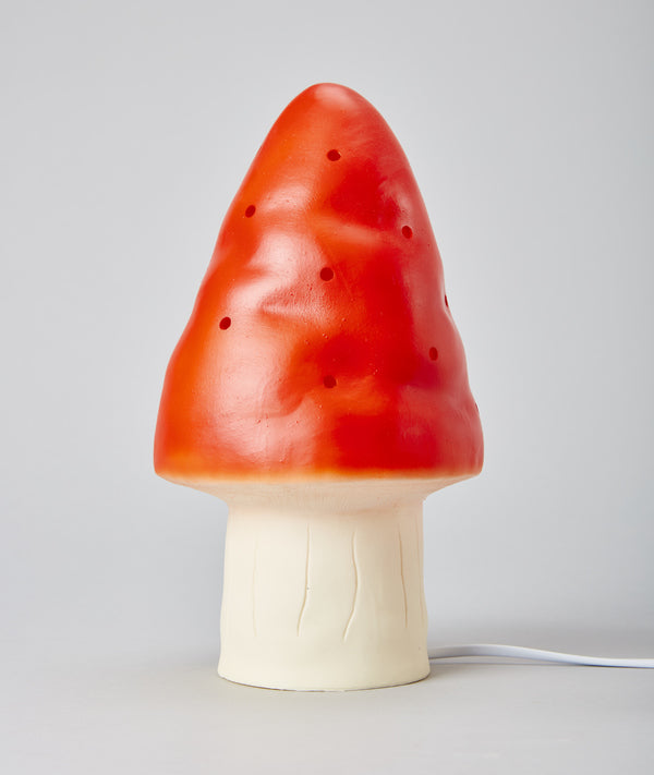 Small Red Mushroom Lamp with Plug