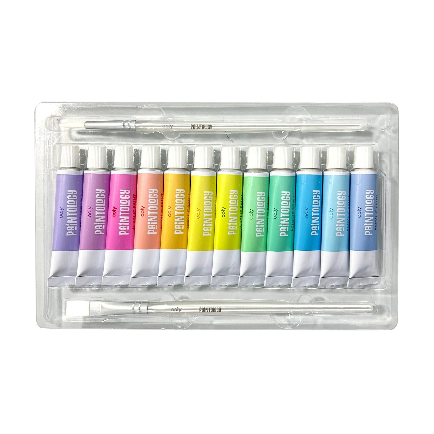 Pastel Paintology Acrylic Paints + 2 Brushes