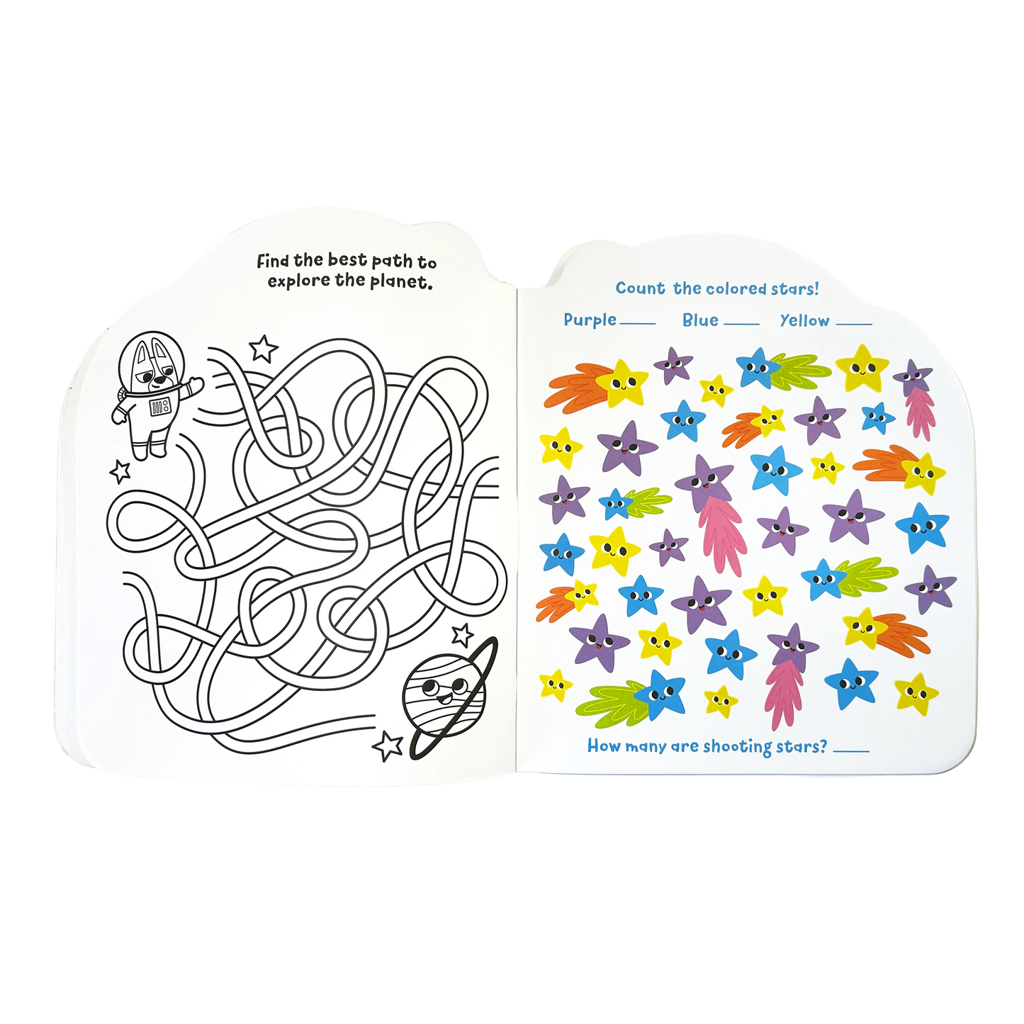 Playful Pages: Activity Book - Pets in Space (60 Pages)