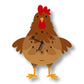 Cleo Chicken Pendulum Clock - Wood