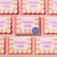 Box Set—Letterpress Scallop Thank You Notecard—Coquette Pink