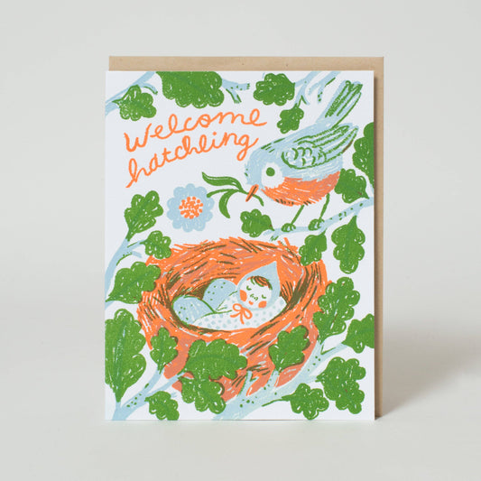 Welcome Hatchling Baby Greeting Card by Phoebe Wahl