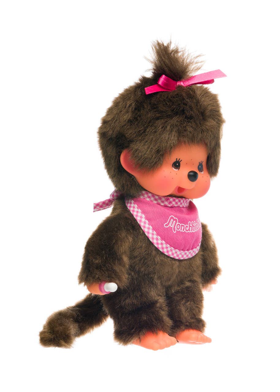 Monchhichi Standard Girl with pink bib