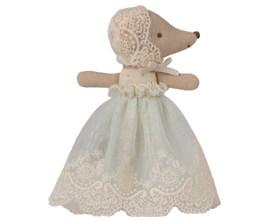 Baby mouse in gown - Mint