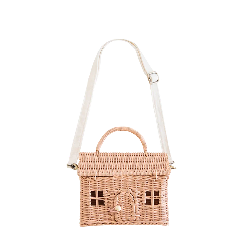 Rattan Casa Bag - Rose