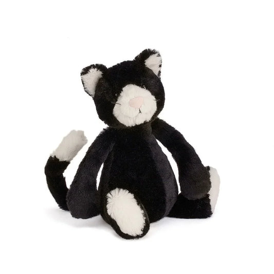 Bashful Black & White Cat Original Medium