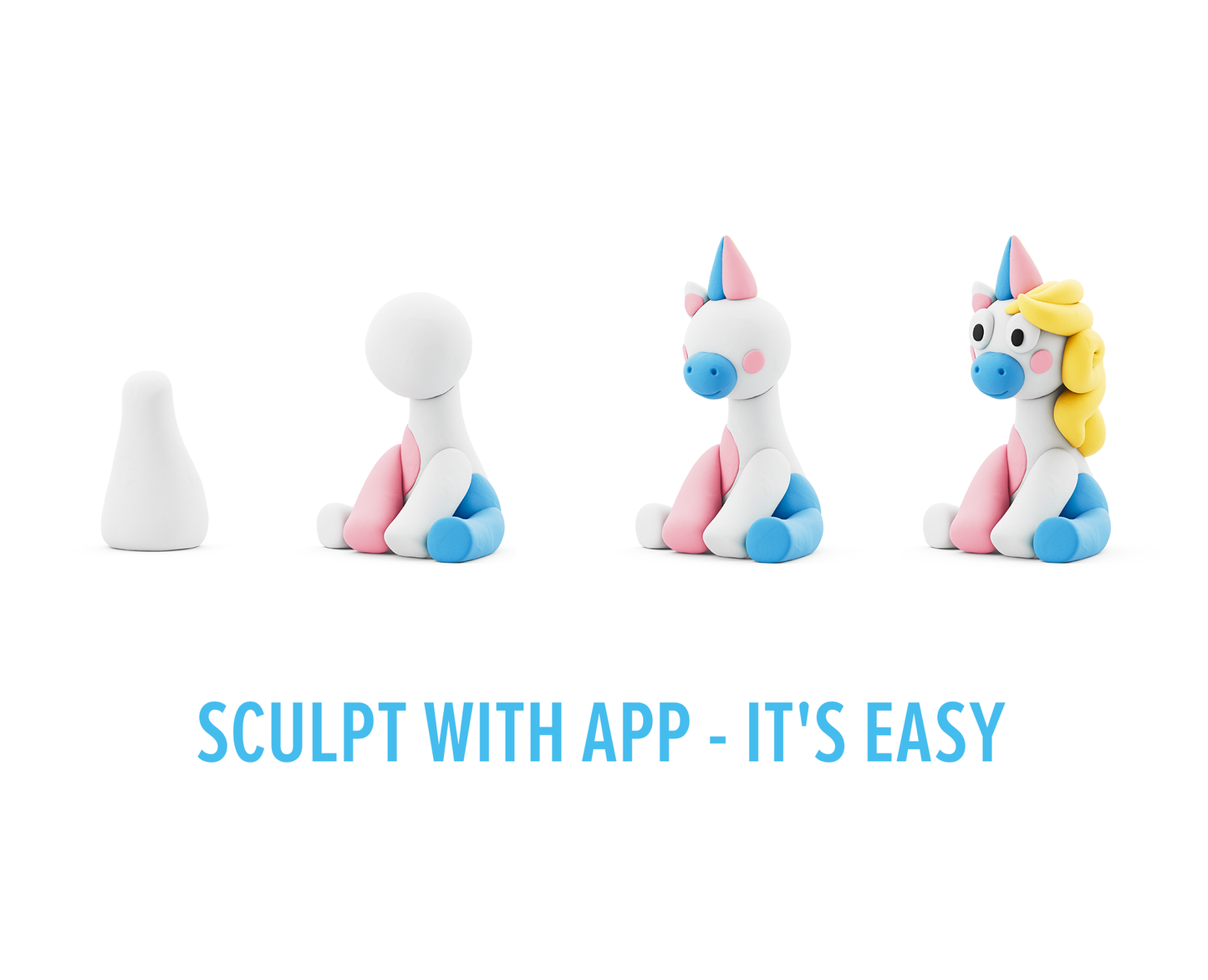 Hey Clay Rainbow Unicorns - NEW