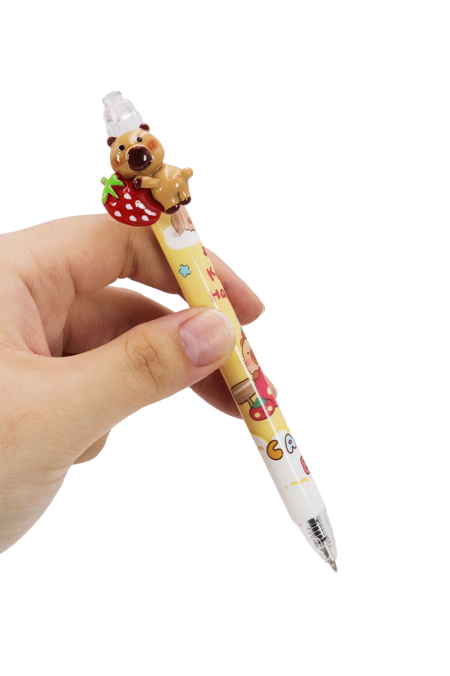 Capybara Resin Charm Click Pen - 48 Pcs