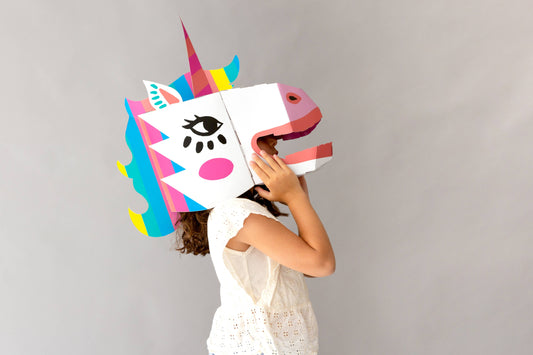 3D kid and adult unicorn Mask