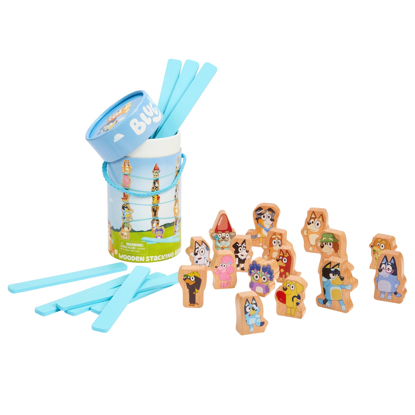 Moose Toys Bluey Wooden Stacking Game