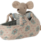 Baby mouse in carry cot - Blue
