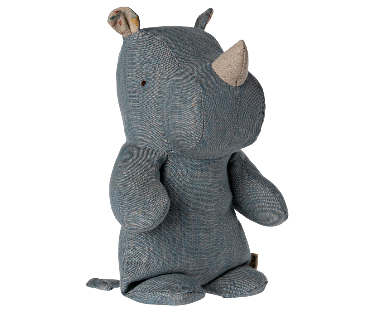Safari Friends - Small Rhino - Blue/Sand