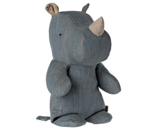 Safari Friends - Small Rhino - Blue/Sand