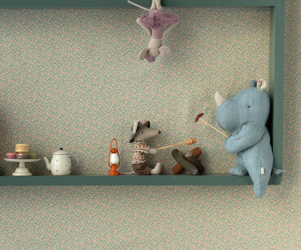 Safari Friends - Small Rhino - Blue/Sand