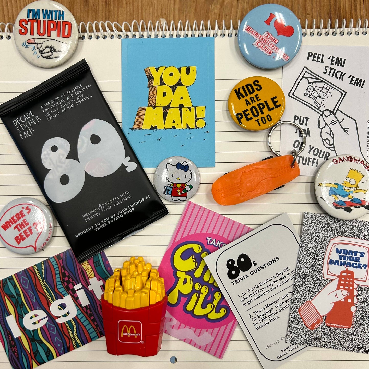 Decade Sticker Card Pack - 1980s