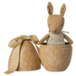 Easter egg with micro rabbit, Small - Cream yellow